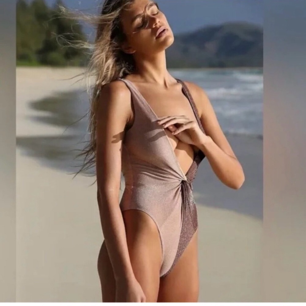 NWT Free People Juillet Olivia Shine One-Piece Swimsuit.